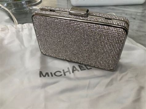 Michael Kors Elsie Crystal Evening Box Clutch & Shoulder Bag in 